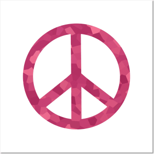 Peace Sign Raspberry Sorbet Posters and Art